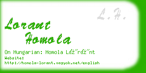 lorant homola business card